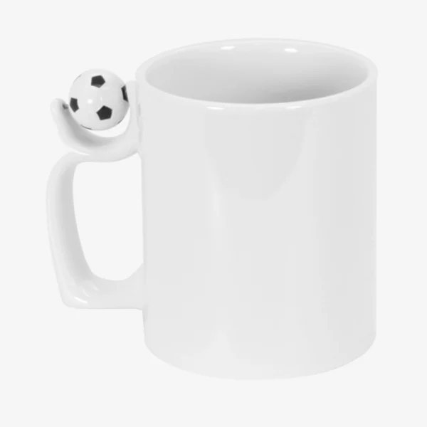 TAZA BLANCA CON ASA DE PELOTA 11 OZ