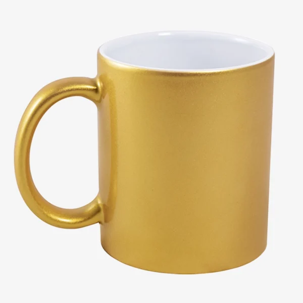 Taza Dorado Liso 11 oz