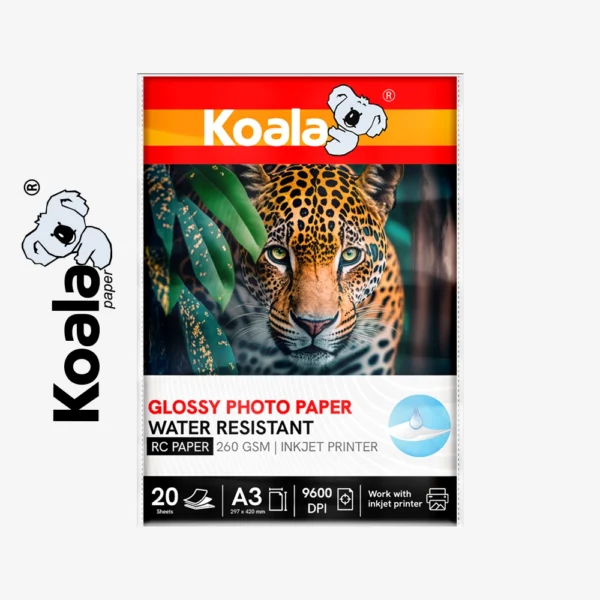 Papel Fotográfico Brillante RC 260 GSM A3 - 20 Hojas