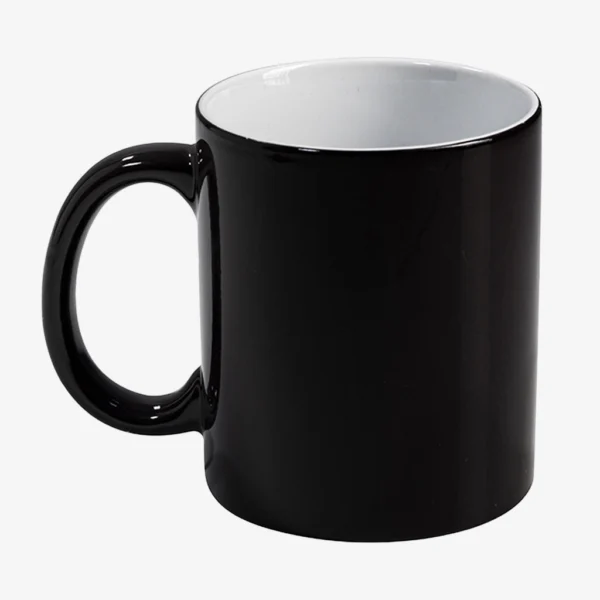 TAZA REACTIVA NEGRO BRILLANTE 11 OZ