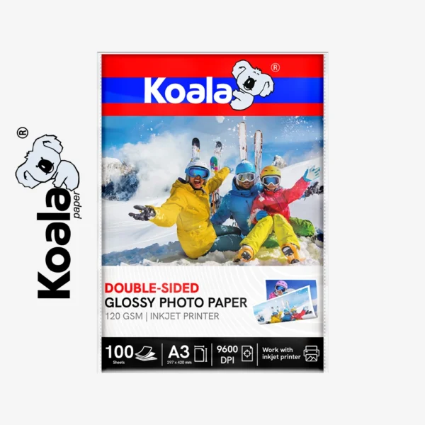 Papel Fotográfico Brillante de Doble Cara 120 GSM A3 - 100 Hojas