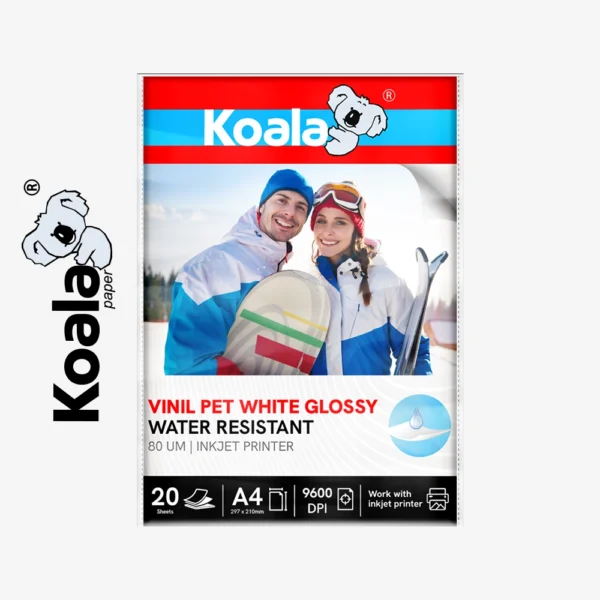 Vinil Pet Transparente Adhesivo No (Resistente al Agua) 80 µm A4 - 20 Hojas