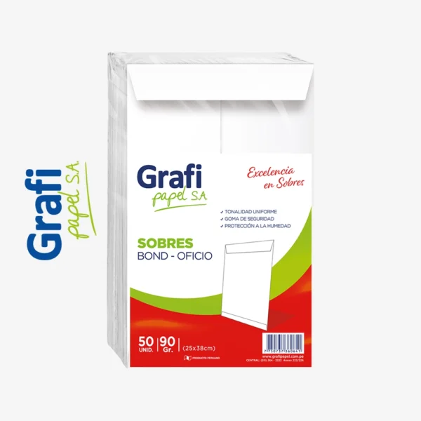 Sobre Blanco Oficio 25 x 38 cm - 90 grs