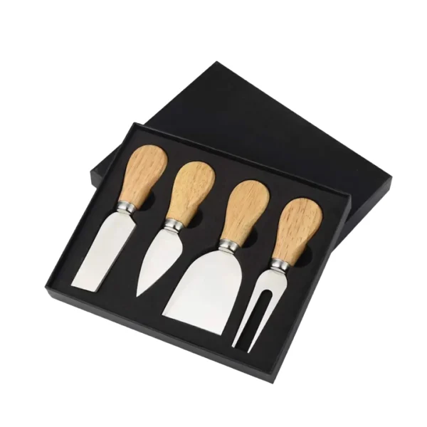Set de 4 Utensilios para Quesos con Mango de Bambú