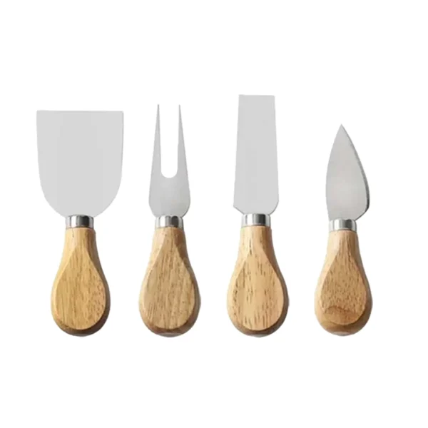 Set de 4 Utensilios para Quesos con Mango de Bambú