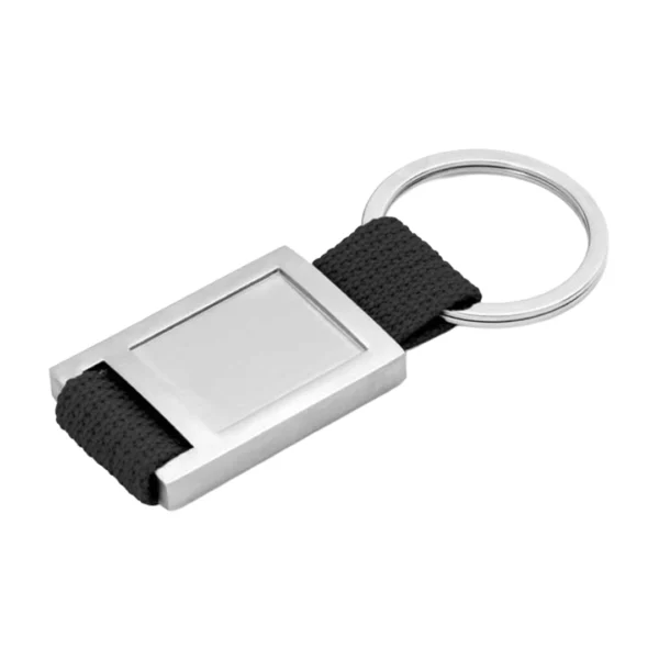 Llavero Métalico Rectangular con Correa