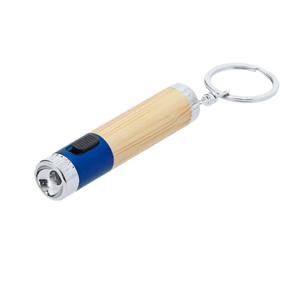Llavero Linterna LED con Cuerpo de Bambú