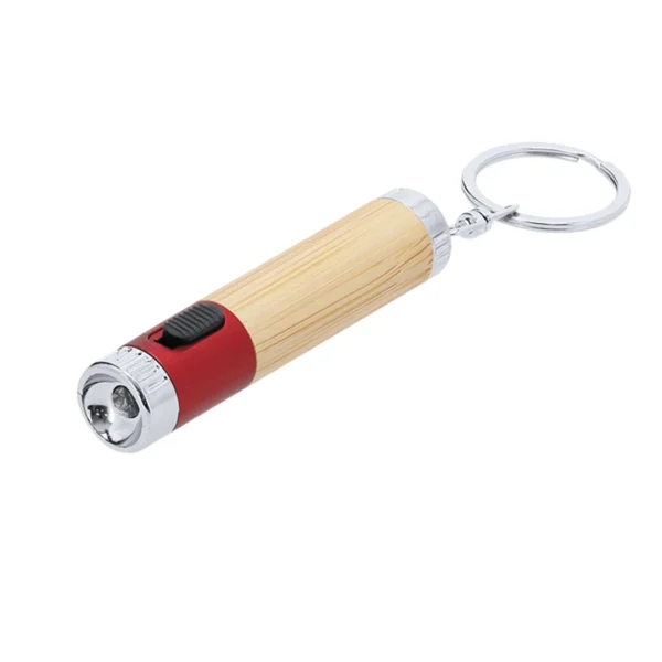 Llavero Linterna LED con Cuerpo de Bambú